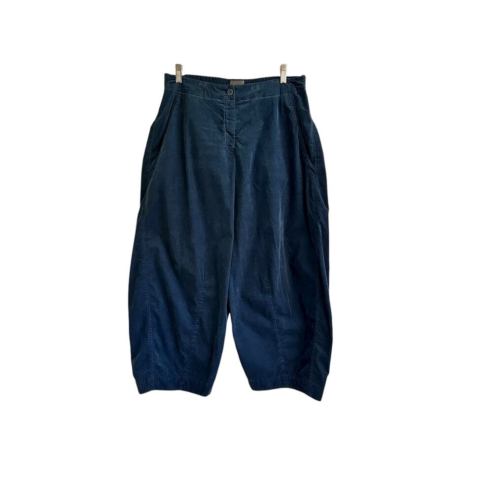Oska Neeptu Navy Blue Micro Corduroy Barrel Leg Pant Sz 3 (sz 10-12) 10210710056